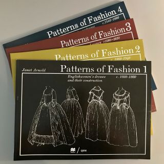 Patterns Of Fashion,  By Janet Arnold,  Books 1 - 4 - Rare Set