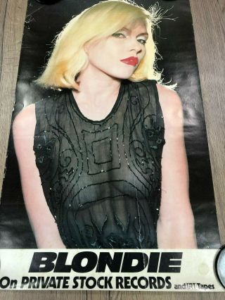Ultra Rare 1976 Private Stock Blondie 1st Album Promo Punk Poster