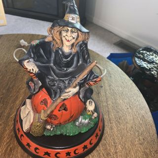 Scarletta Mold Vintage Ceramic Lighted Witch Halloween Rare