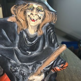 Scarletta Mold Vintage Ceramic Lighted Witch Halloween RARE 2