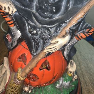 Scarletta Mold Vintage Ceramic Lighted Witch Halloween RARE 3