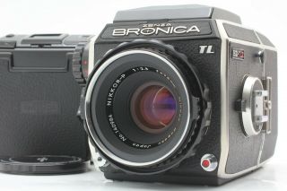 【rare Near Mint】 Zenza Bronica Ec Tl Ii W/nikkor P 75mm F/2.  8 Lens From Japan