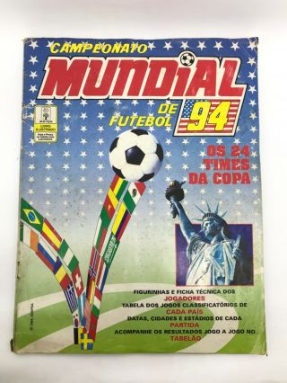 Panini 1994 Usa World Cup Album 100 Complete (brazilian Edition) Rare