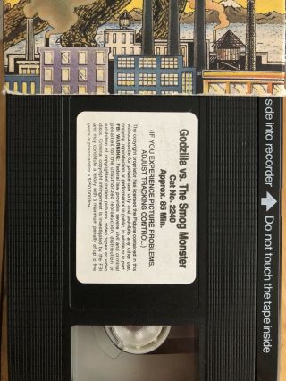 Godzilla vs The Smog Monster RARE 1990 Simitar VHS 3