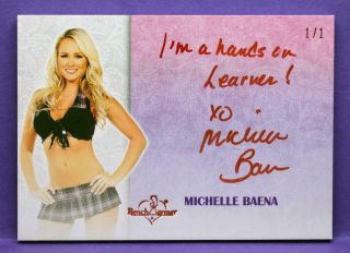 Benchwarmer 2020 Hot For Teacher Michelle Baena Rare 1/1 Inscriptions Autograph