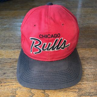 Rare Vintage 90s Chicago Bulls Sports Specialties Script Snapback Hat Twill
