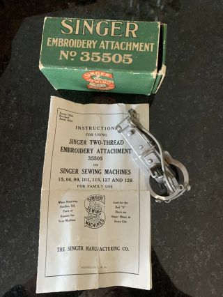 Collectable Very Rare 1929 Singer Featherweight Embroidery Attachment No 35505