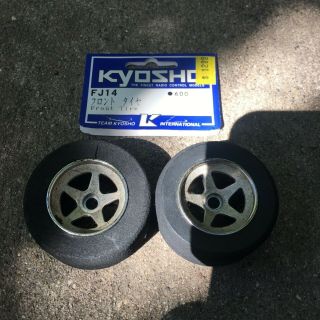 Vintage Kyosho Fj14 Wheel Tire Rc Car Foam F1 ? Indy Tamiya Rare Look