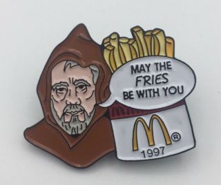 Rare Star Wars - May The Fries Be With You - 1997 European Mcdonalds Pin Obi Wan