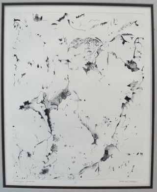 Beth Van Hoesen - Rare Abstract Small Edition Etching - Pencil Signed