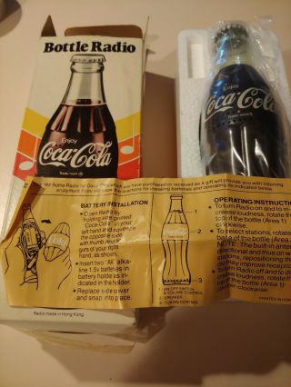 Vintage Coca Cola Bottle Radio With Box Cool Rare Item Look