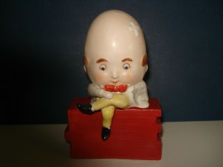 Very Rare Vintage English Humpty Dumpty Salt And Pepper Shakers