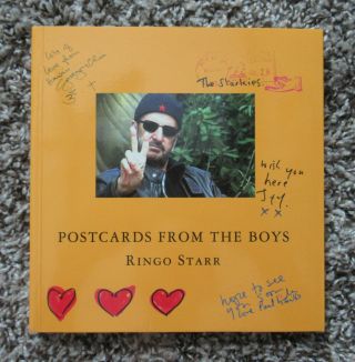 Beatles Rare 2005 Ringo Starr Signed " Postcards From The Boys " Soft Cover Book