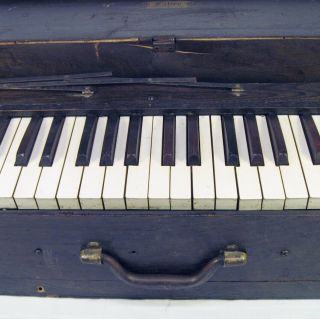 Antique FABER Folding Reed Organ Preacher Suitcase 1909 Needs Restoration RARE 3