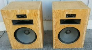 Vtg Klipsch Heresy Hdr 12 Decorator Raw Rare Floor Standing Speakers