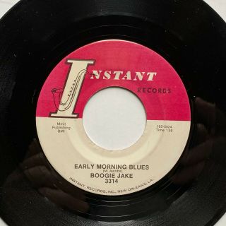 BOOGIE JAKE 45rpm - ULTRA RARE BLUES - BAD LUCK AND TROUBLE - INSTANT RECORDS 2