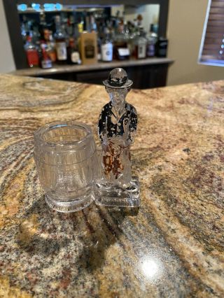 Rare Vintage Glass Candy Container Charlie Chaplin