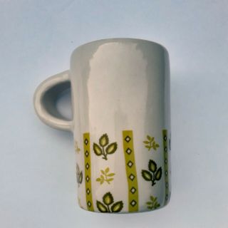 Rae Dunn Vintage Espresso Mug Cup Saucer Sip Rare Discontinued Small leaves 3