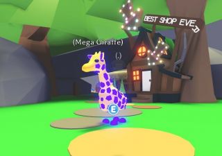 Roblox Adopt Me Mega Neon Fly Ride Mfr Giraffe Rare Legendary Pet