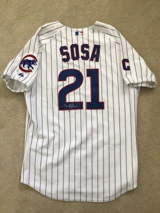 Rare Sammy Sosa Game Jersey Chicago Cubs 2000 Autographed Signed Loa