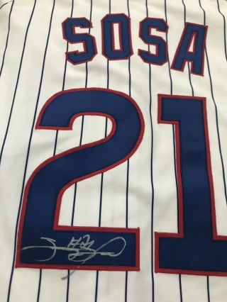 RARE Sammy Sosa Game Jersey Chicago Cubs 2000 Autographed Signed LOA 3