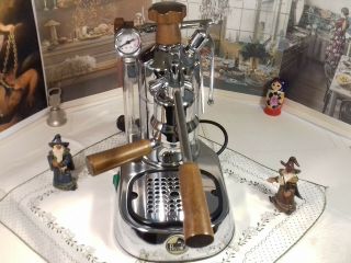 RARE La Pavoni Professional Postmillenium PLH wood coffee lever espresso machine 2