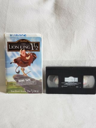 Rare Walt Disney The Lion King 1 1/2 Demo Tape Vhs