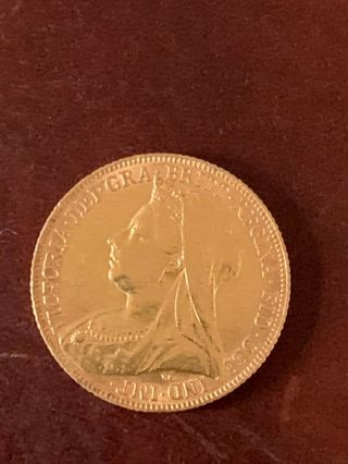 Rare 1899 Old Head Victoria Gold Full Sovereign In Near Extremely Fine