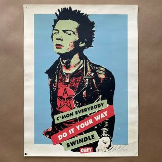 Shepard Fairey Signed Sid Vicious Your Way Art Print Poster Obey Giant Punk Rare