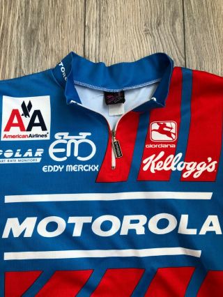 Eddy Merckx Motorola 1993 Vintage Cycling Bike Giordana Jersey Shirt Rare 3
