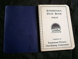 PARAMOUNT PICTURES 1934/35 THEATER EXHIBITORS DATE BOOK RARE 2