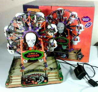 Rare Retired Lemax Spooky Town The Wheel Of Horror Complete And Animated