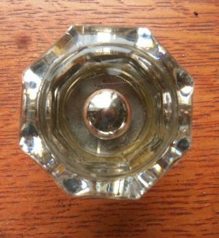 Antique Glass Silver Mercury Ball Center Doorknob Door Knob C1920 - Rare