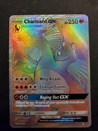 Charizard Gx 150/147 Burning Shadows Full Art Rainbow Secret Rare Pokemon Psa 9