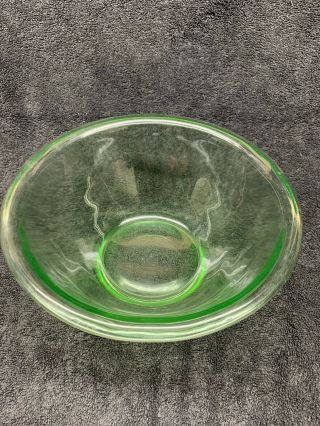 Rare Hemingray Glass Co Mixing Bowl 11” Green Depression Glass