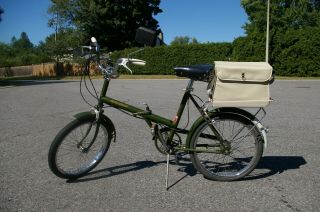 Rare Raleigh Folder Folding 3 Speed Bicycle With Rear Carrier Nottingham England
