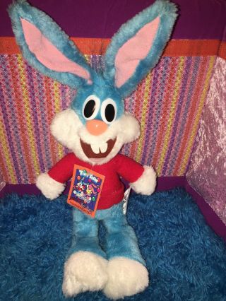 Nwt - Htf - Rare - 16” 1992 Tiny Toon Adventures Plush Buster Bunny Toy