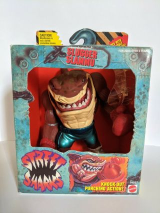 Vintage Mattel Street Sharks Slugger Slammu Action Figure 1995 Complete Nib