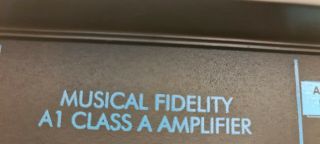 Musical fidelity A1 rare silver front model very rare higher power output 3