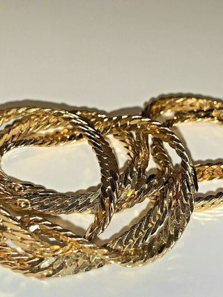 Vintage 14k Yellow Gold Herringbone Heavy Chain His/her Necklace 11.  6g Rare