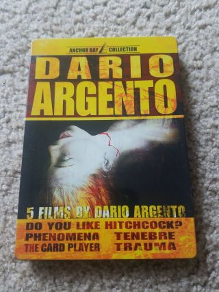 Dario Argento Steelbook Box Set (dvd,  2008,  5 - Disc Set) Anchor Bay Oop Rare Cult