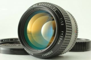【rare Top Mint】 Minolta Mc Rokkor Pg 58mm F/1.  2 Mf Prime Lens From Japan 335