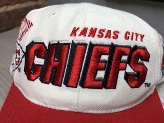 VTG 90s Sports Specialties Kansas City Chiefs Shadow Snapback Hat Cap NFL RARE 2