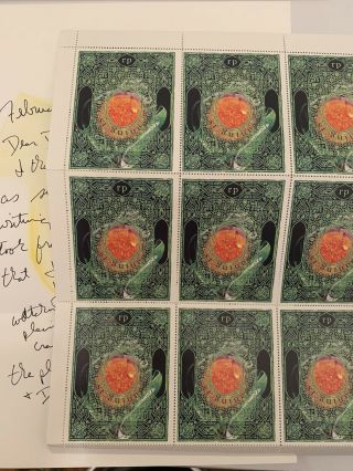 Rare Mail Art Artistamp Sheet And Letter By John Held Jr Dada Fluxus
