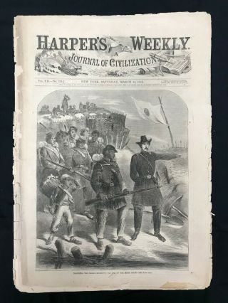 Rare Civil War Era Newspaper - Harper 