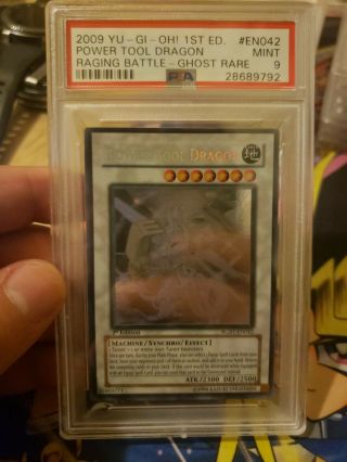 Yugioh Power Tool Dragon Ghost Rare First Edition Psa 9