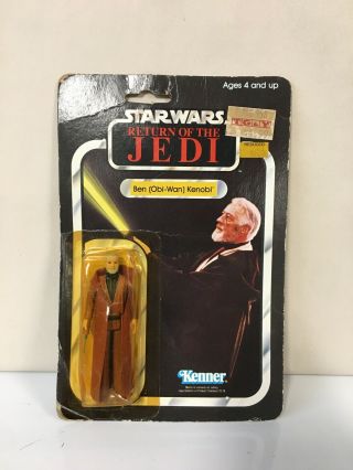 Ben (obi - Wan) Kenobi 1983 Vintage Star Wars Figure 65 Back Rotj