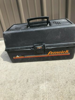 Bs6 Rare Vintage Fenwick Moonshine 1803 Lighted Tackle Box With Lights