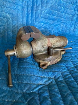 Rare Vintage Wilton 820 2 " Baby Bullet Machinist Swivel Bench Vise