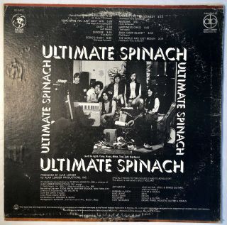ULTIMATE SPINACH “s/t” 1969 SE - 4600 LP - RARE 2